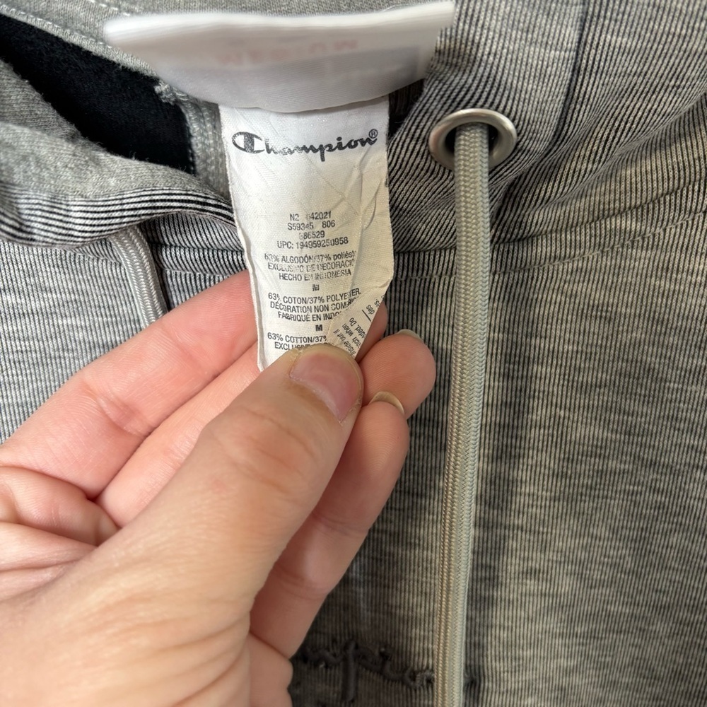 Champion Gray Pullover Hoodie Men’s Medium - Picture 4 of 10